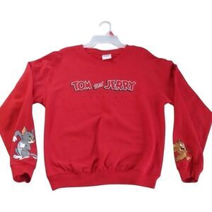 Women's Tom & Jerry Graphic Sweatshirt Shirt Top Size S